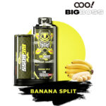 BANANA SPLIT OOO! BIGBOSS DTL/DL Disposable Vape POD 12000 Puffs 25ml Free Base large clouds with adjustable airflow and rechargeable battery