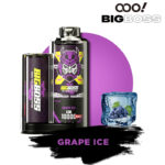 GRAPE ICE OOO! BIGBOSS DTL/DL Disposable Vape POD 12000 Puffs 25ml Free Base large clouds with adjustable airflow and rechargeable