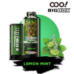 LEMON MINT OOO! BIGBOSS DTL/DL Disposable Vape POD 12000 Puffs 25ml Free Base large clouds with adjustable airflow and rechargeable