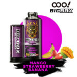 MANGO STRAWBERRY BANANA OOO! BIGBOSS DTL/DL Disposable Vape POD 12000 Puffs 25ml Free Base large clouds with adjustable airflow and rechargeable