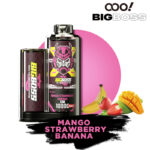 MANGO STRAWBERRY BANANA OOO! BIGBOSS DTL/DL Disposable Vape POD 12000 Puffs 25ml Free Base large clouds with adjustable airflow and rechargeable